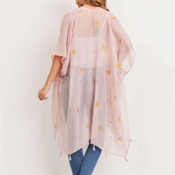 Pink & Golden star kimono - Picture 7 of 13